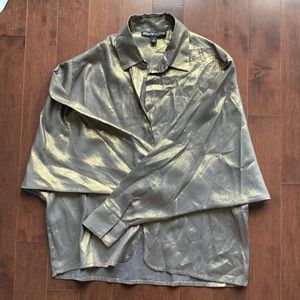 Elizabeth and James Dolman Sleeve Batwing Gold Top